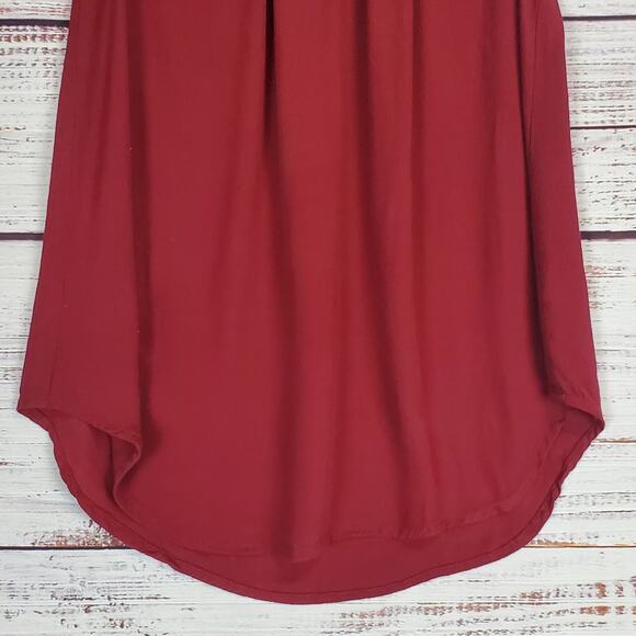 Madewell Wine Lagenlook Sleeveless Tunic Top Boho Oversized XXS Flowy Minimalist - Picture 5 of 10